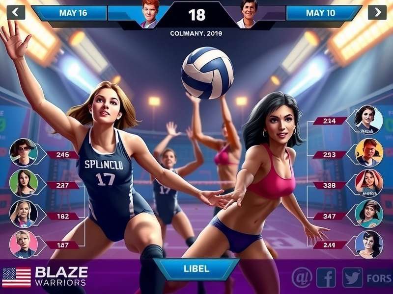 Blaze Volley Warriors community tournament bracket display