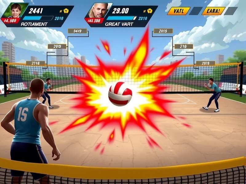 Blaze Volley Warriors regional tournament event screen